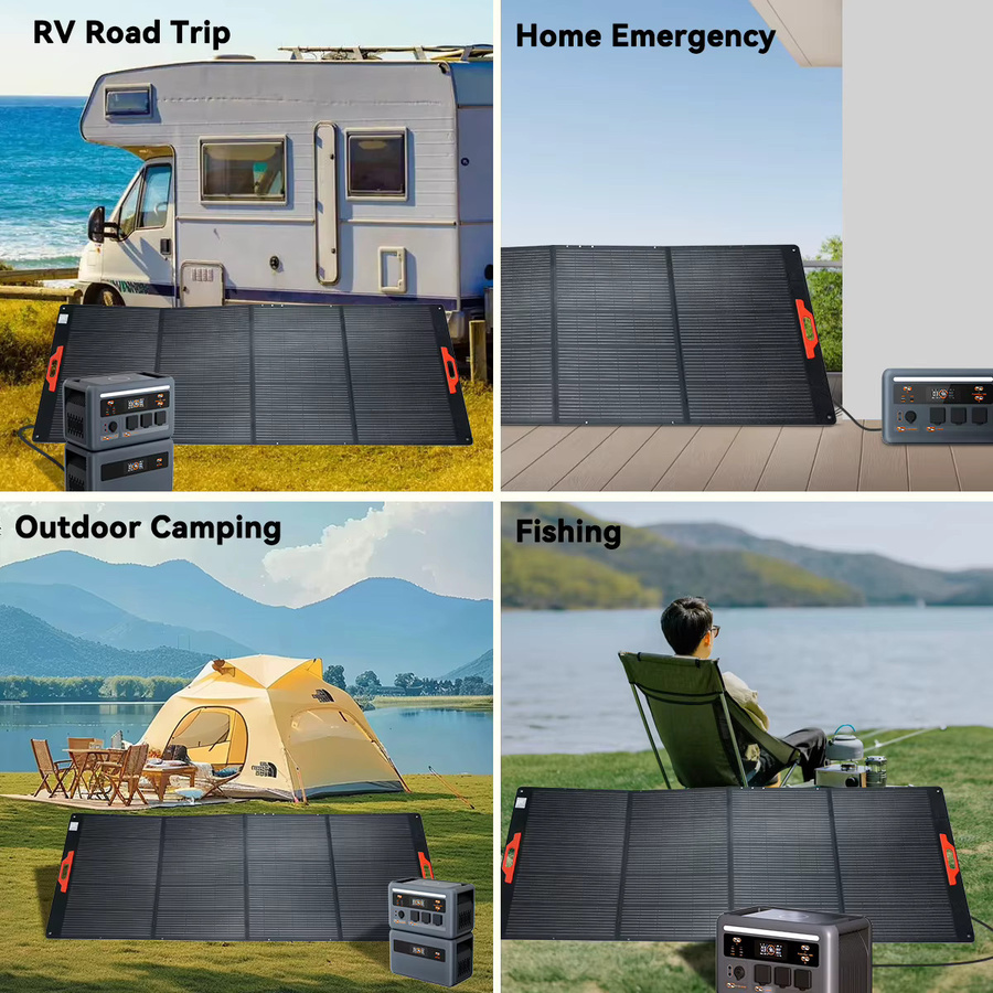 OSCAL PM400 SE 400W Faltbares Solarpanel in Schwarz mit 23% Wirkungsgrad, ETFE und IP67 Wasserdichtigkeit, Tragbares Solar-Ladegerät für Outdoor und Camping - Bild 7