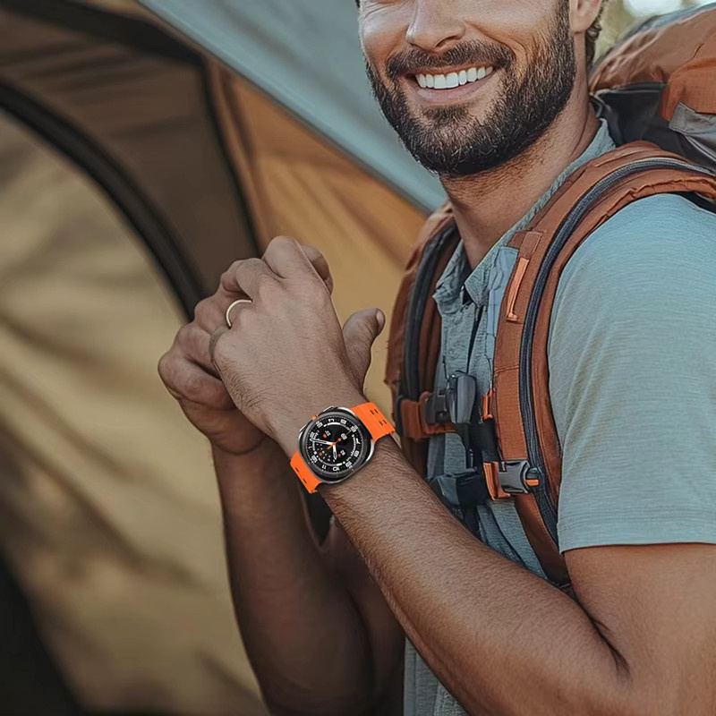 RWBANDS Uhrenarmband Samsung Galaxy Watch Ultra, Gummi, Orange - Bild 4