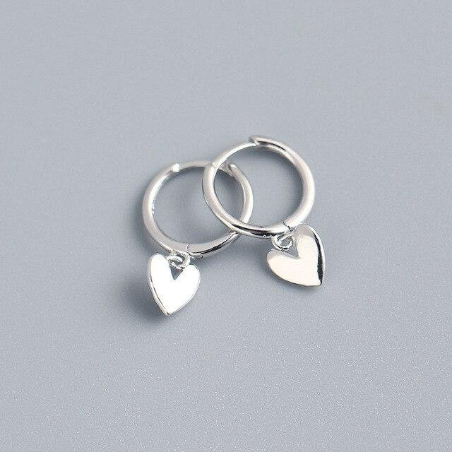 Ohrringe 925 Sterling Silber, Quaste Herz Charme, Damen - Bild 1