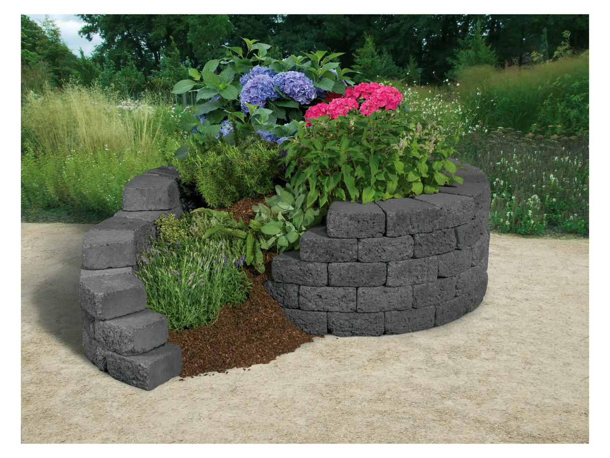 Diephaus Mauerstein Munin aus Beton in Basalt Grau B: 21,5 cm, H: 10 cm, L: 23 cm - Bild 3