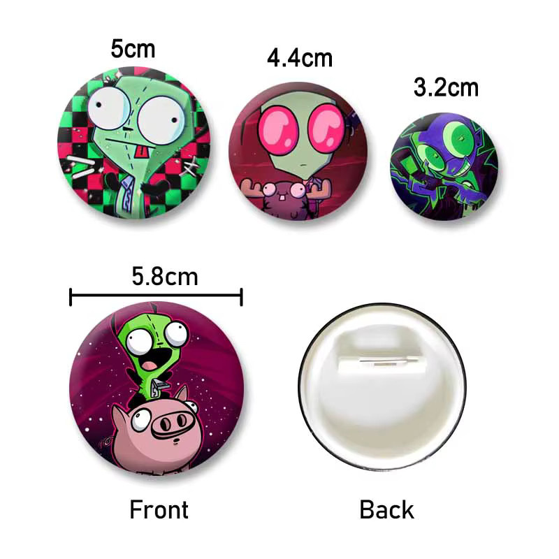 Brosche Invader Zim Gir, Unisex - Bild 2