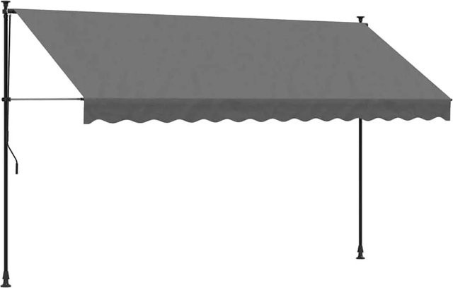 vidaXL Einziehbare Marke in Anthrazit aus Polyester und Stahl B: 350 cm, T: 150 cm - Bild 1