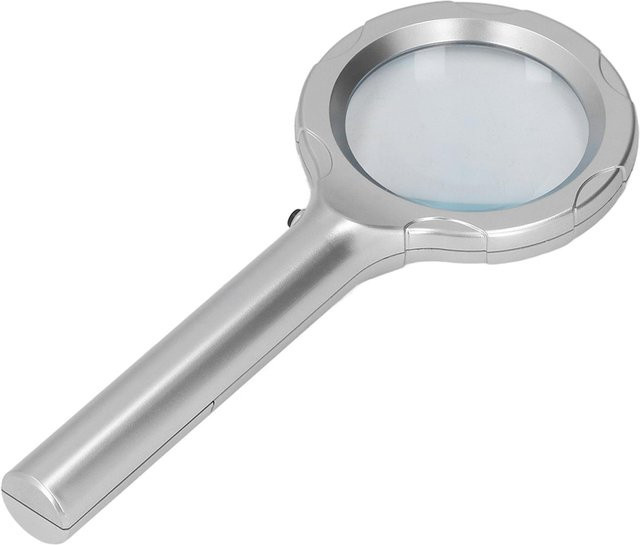 Handlupe 4x, mit LED-Beleuchtung, silver - Bild 1