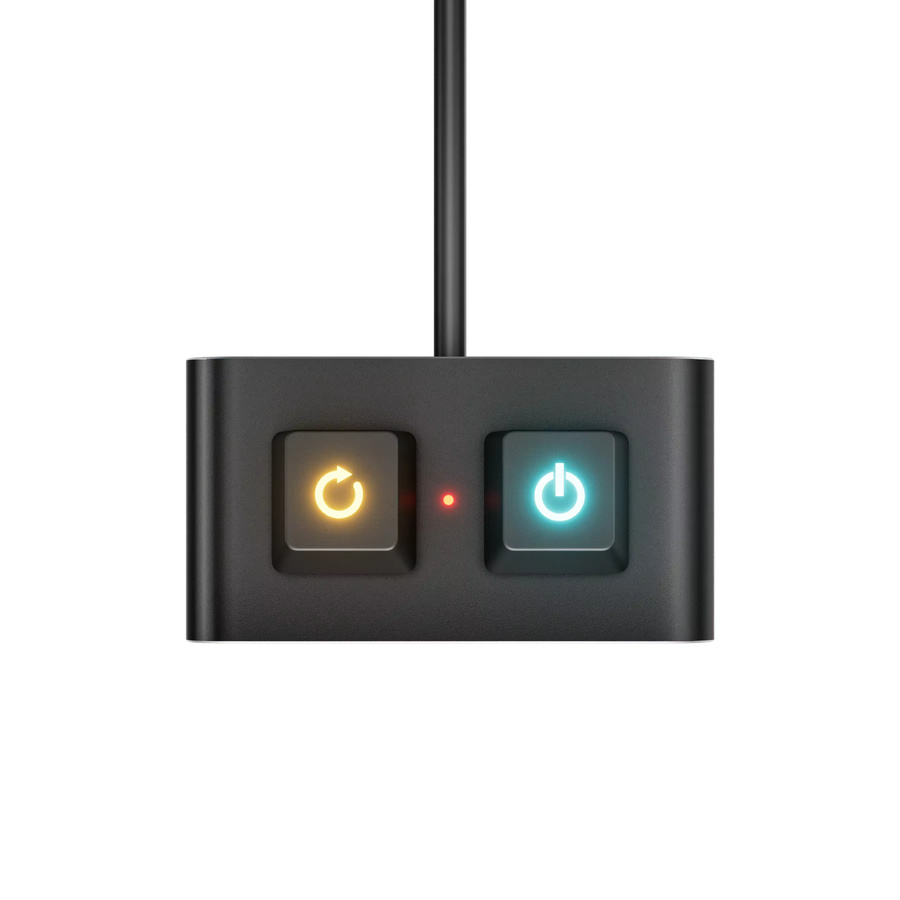 GGBEE Externer PC Power-Schalter mit 2m Verlängerungskabel in Schwarz - Bild 5