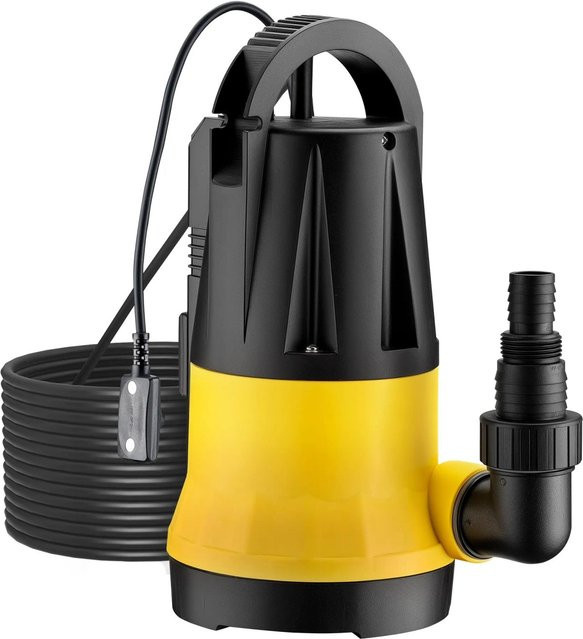 Wiltec Tauchpumpe mit Sensor 400W Tiefbrunnenpumpe 7300L/H in Gelb-Schwarz - Bild 1