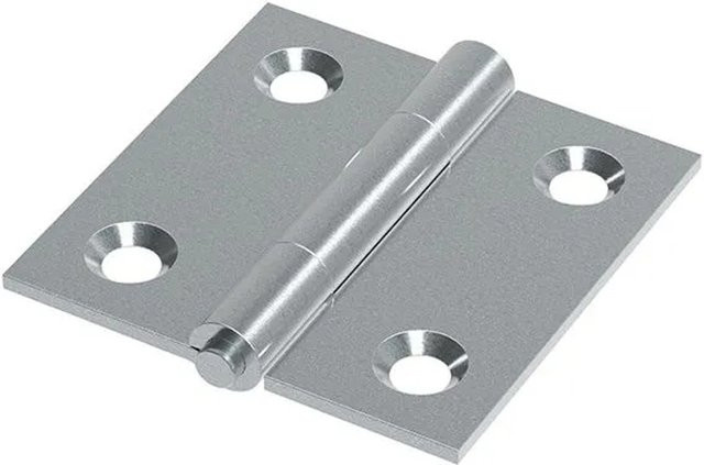 FeNau Scharnier aus verzinktem Stahl mit herausnehmbarem Zapfen, Farbe: Silber, B/H: 50 x 50 mm - Bild 1