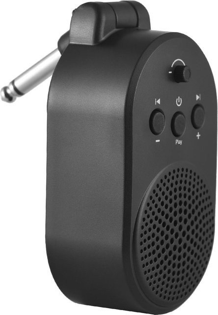 AROMA 5W Tragbarer Bluetooth Gitarrenverstärker mit USB-C Plug-in Lautsprecher für E-Gitarren in Schwarz - Bild 1