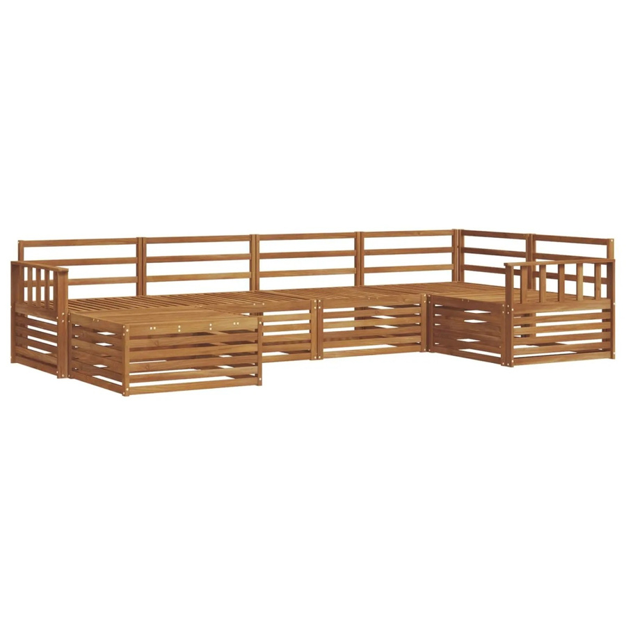 vidaXL Outdoor-Sofagarnitur 6-teilig aus Akazienholz in Braun mit modernem Design - Bild 2