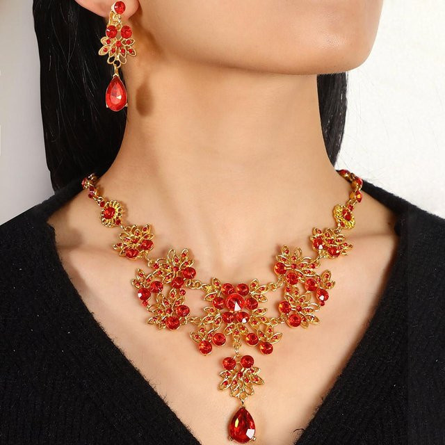 Lucky Star Jewelry Schmuck-Set, Blumen-Tropfen, Zirkonia, brown, Damen - Bild 1