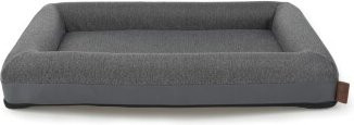 MORE Liegeplatz Supreme XL Hundebett in Grau mit herausnehmbarem Bezug und rutschfester Unterseite - Bild 1