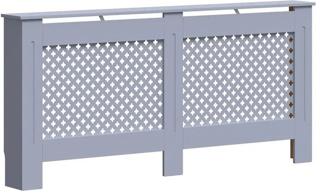 vidaXL Heizkörperverkleidung aus MDF in Anthrazit mit modernem Latten-Design, B/T/H: 172 x 19 x 81,5 cm - Bild 1