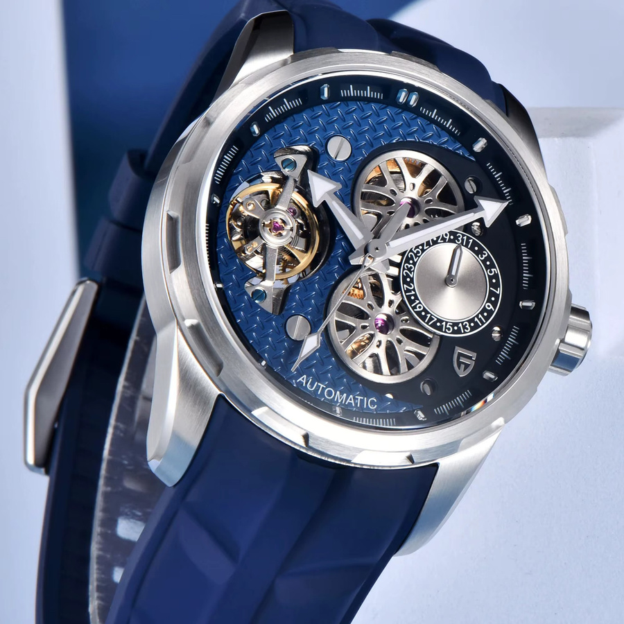 PAGANI DESIGN Armbanduhr, Automatik, Edelstahl, Blau, Saphirglas, 44 mm, Herren - Bild 5