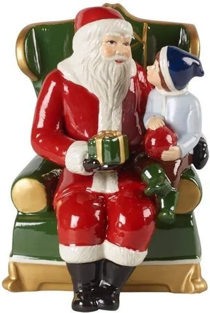 Villeroy & Boch Christmas Toys Santa auf Sessel Weihnachtsfigur aus Porzellan in Multicolour, Höhe: 15,0 cm, Breite: 10,0 cm, Tiefe: 10,0 cm - Bild 1
