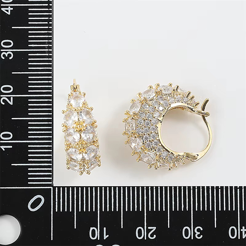 ZAKOL Creolen, Gold, Zirkonia, Unisex - Bild 4