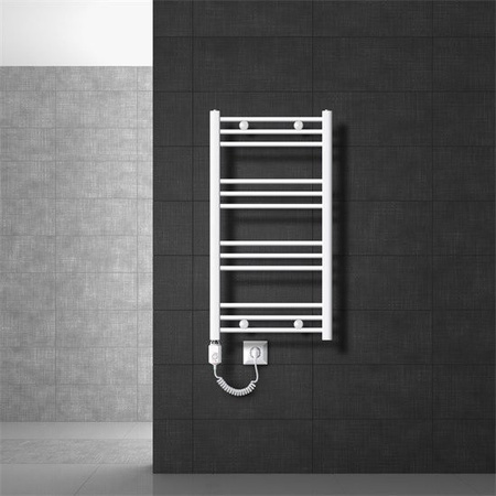Elektrischer Badheizkörper LuxeBath mit Heizstab 300W, Weiß, Gerade, B/H: 50 x 80 cm