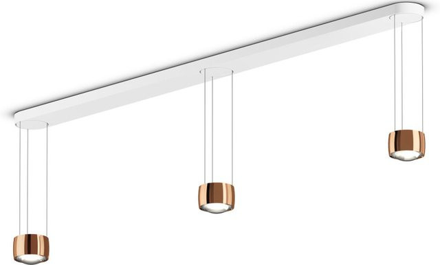 Occhio Sento sospeso LED-Pendelleuchte in Roségold mit Glaslinse und Occhio air Modul, warmweiß 2700K, höhenverstellbar bis max. 350 cm - Bild 1