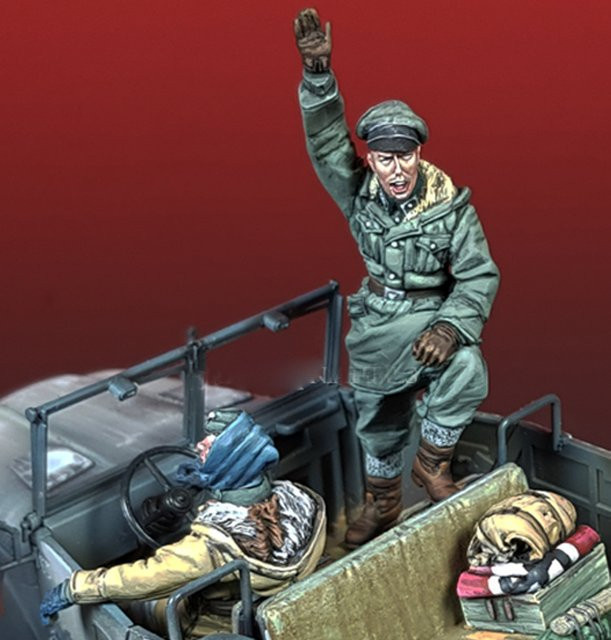 1/35 Offiziere und Fahrer, Resin-Modellfigur Soldat, Militär, Einzelfigur - Bild 1