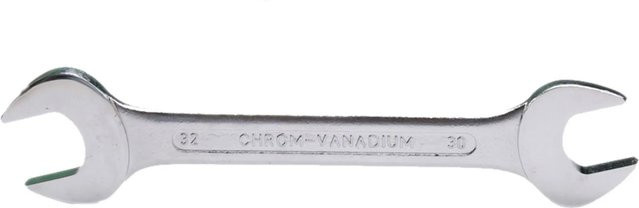 BGS Doppel-Maulschlüssel aus Chrom-Vanadium in Silber, Größe 30 x 32 mm - Bild 1