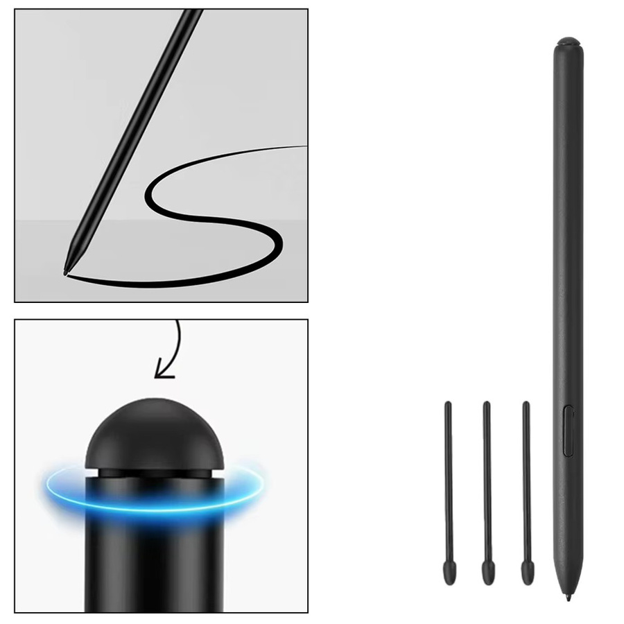 READYYEAH Magnetstift für reMarkable 2 mit Radierer, 4096 EMR-Stift in Schwarz mit Handballenerkennung und Neigungssteuerung - Bild 4