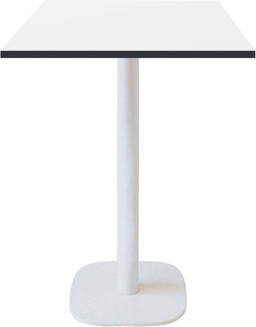 RestooTab Stehtisch Round quadratisch mit weißem Gestell und Platte in Weiß oder Schwarz, B/T/H: 60 x 60 x 113 cm - Bild 1