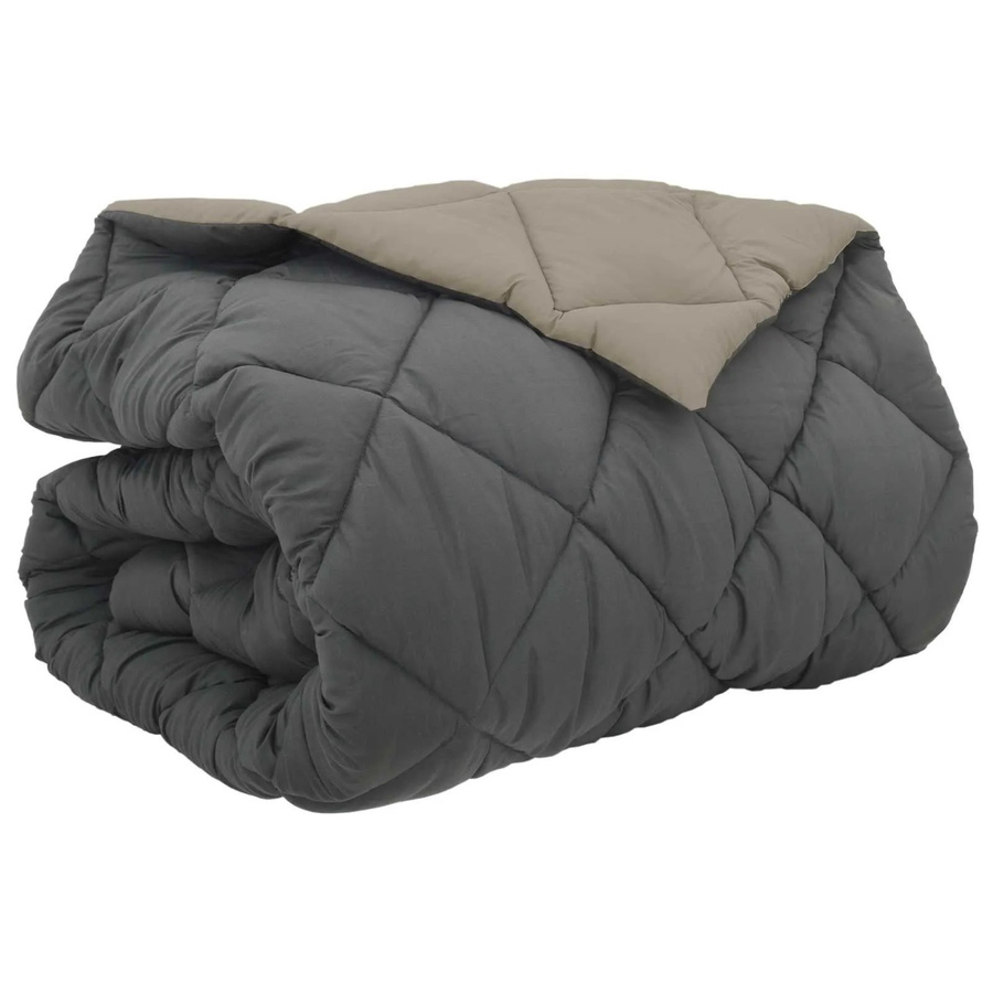 vidaXL Winterbettdecke aus Mikrofaser in Hellgrau und Anthrazit, B/L: 240 x 260 cm - Bild 2