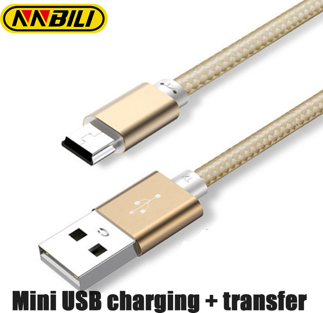 NNBILI Mini USB Daten- und Ladekabel in Gold für MP3 MP4 Player, Auto DVR, GPS und Digitalkameras - Bild 1