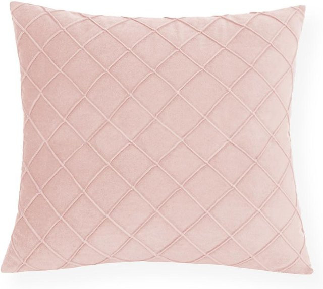 CANIRICA Kissenhülle aus Samt in Pink mit geometrischem Design, B/T: 50 x 50 cm - Bild 1