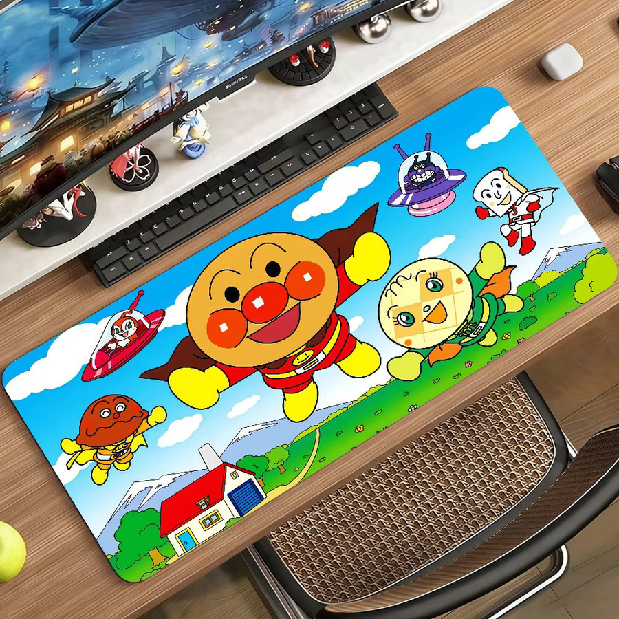 A-AnpanmanES Mauspad in Multicolour, rutschfeste Schreibtischunterlage aus Gummi für PC und Laptop - Bild 3