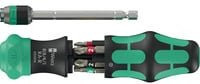Wera Kraftform Kompakt 20 RA-R Ratschenschraubendreher mit 6-teiligem Bit-Satz in Schwarz-Grün - Bild 1