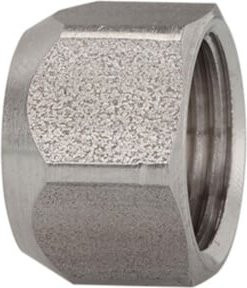 Riegler Überwurfmutter M14x1,0 in Silber für 10/8 mm Schlauch aus Edelstahl 1.4404 - Bild 1