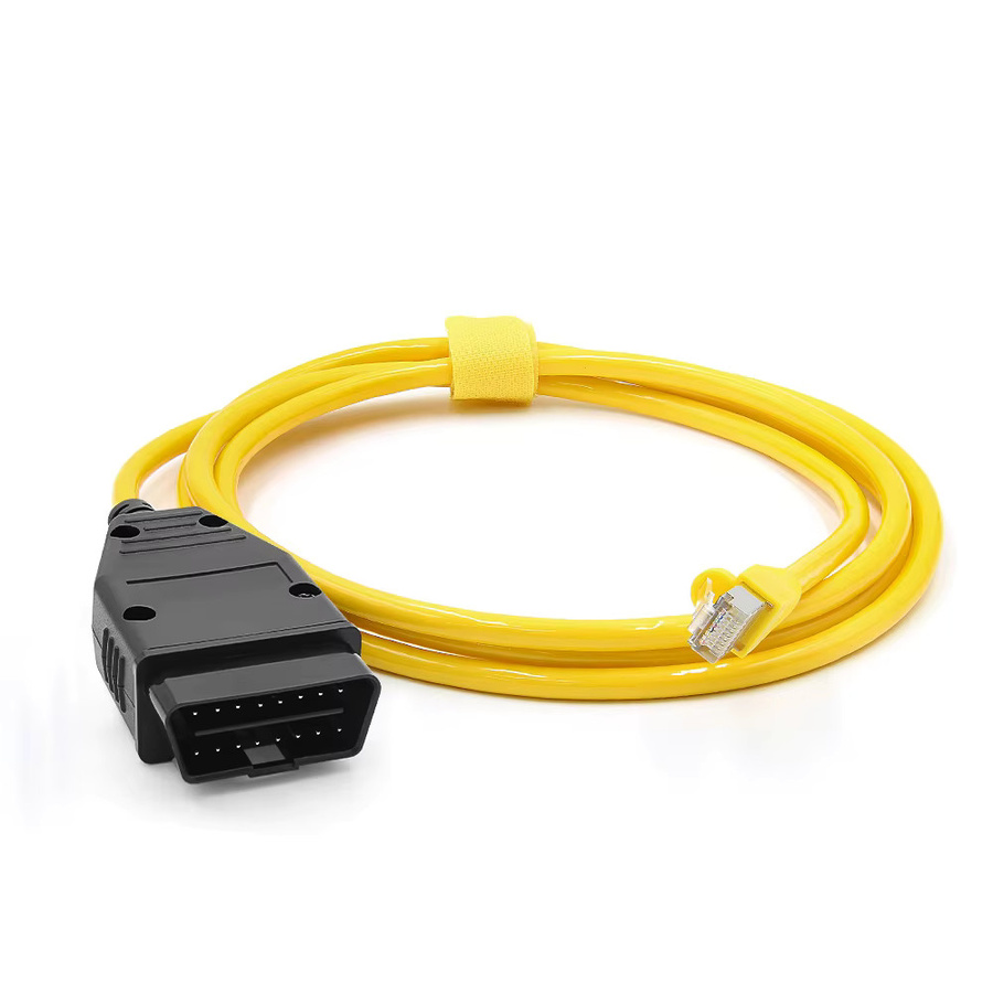 JFIND OBD 2 Auto-Diagnosekabel für ECU-Programmierung und Datenaktualisierung in Gelb mit Ethernet/LAN Anschluss - Bild 1