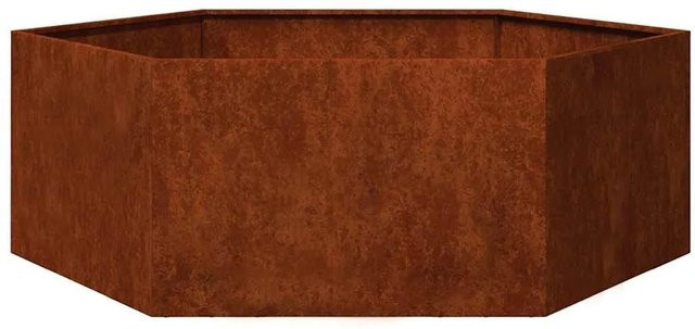 vidaXL Pflanzkübel aus Cortenstahl in Braun, B/T/H: 138 x 120 x 45 cm - Bild 1