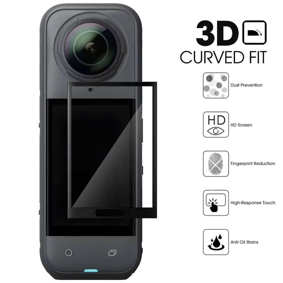 8in1 Schutzset für Insta360 X5 mit Objektivschutz und Anti-Scratch Display-Schutzfolien in Transparent - Bild 3