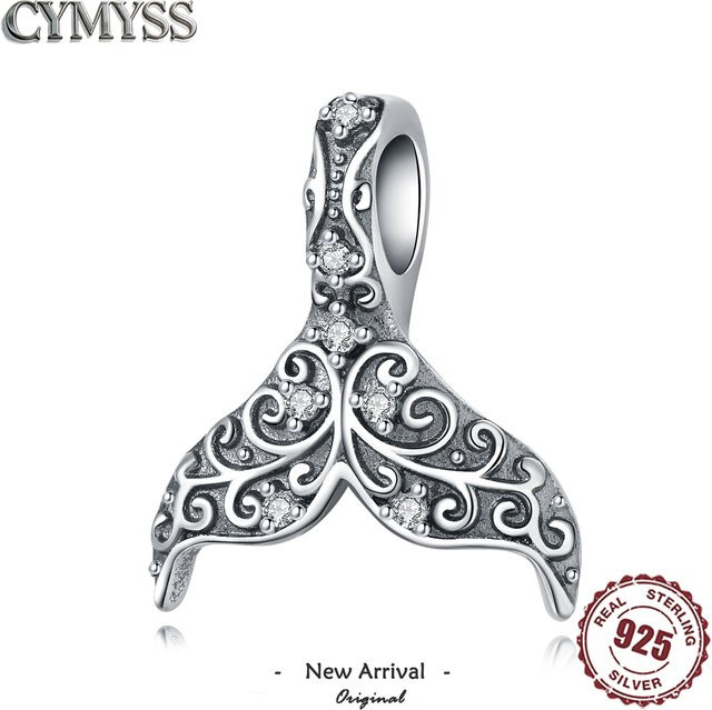 CYMYSS Anhänger Charm, 925 Sterling Silber, Cartoon-Fischschwanz - Bild 1