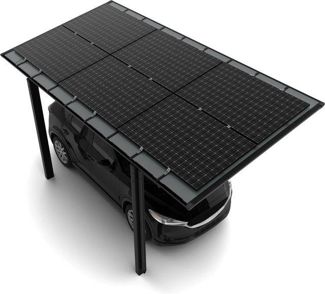 Ximax Solarcarport Linea Typ 60 in Schwarz aus Aluminium und Polycarbonat, Breite: 555,8 cm, Tiefe: 304 cm - Bild 1
