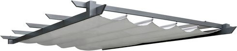 BELLAVISTA Ersatzplane für Pergola aus Polyester, Farbe: Hellgrau, Breite: 339 cm, Länge: 263 cm - Bild 1