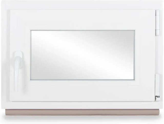 Neruli Kellerfenster 2-fach DIN Rechts in Weiß, Kunststoff, Kipp- und Drehfunktion, B: 100 cm, H: 55 cm - Bild 1