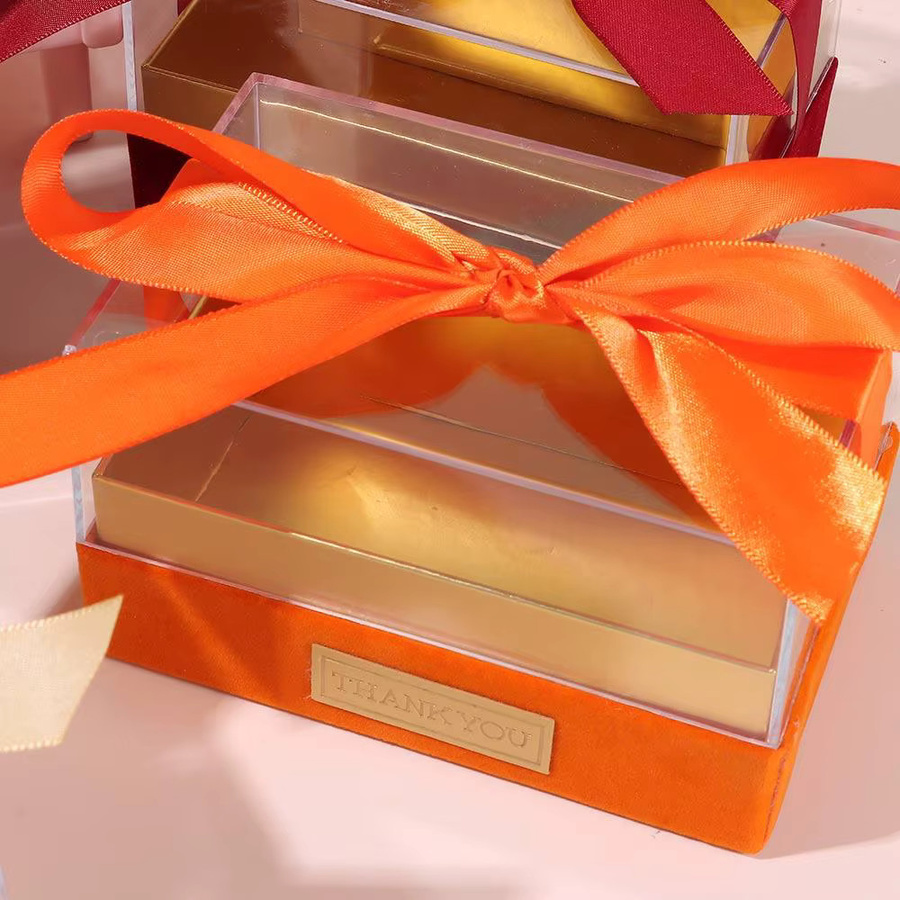 Transparente Acryl Geschenkbox in Bogenform für Hochzeit, Geburtstag und Valentinstag - Bild 3