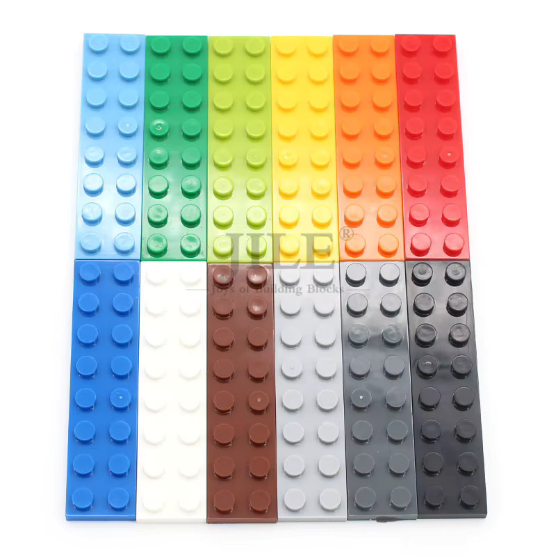 jile Moc-Fliesenplatte 2x8 3034, Bausteine Teile-Sets, 20-teiliges Set, Weiß, Bunt / Mehrfarbig - Bild 3