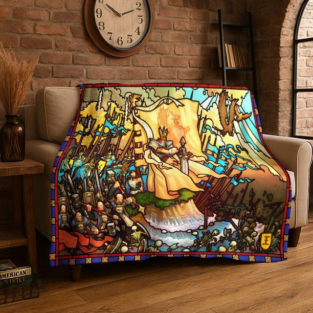 Livrane Flanelldecke Retro Heroes of Might and Magic Map Design für Schlafzimmer, Wohnzimmer und Reisen - Bild 1