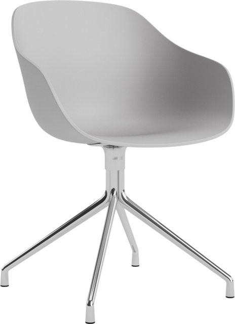 HAY About A Chair AAC 220 mit Armlehnen in Grau aus Aluminium und pulverbeschichtetem Gestell - Bild 1