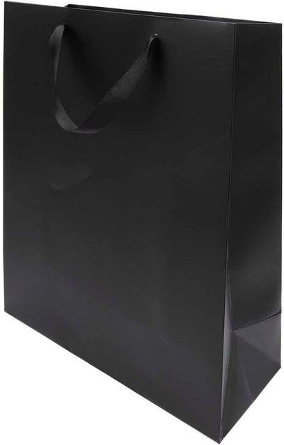 Rico Design Paper Poetry Geschenktüte schwarz B/T/H: 26 x 12 x 32 cm - Bild 1
