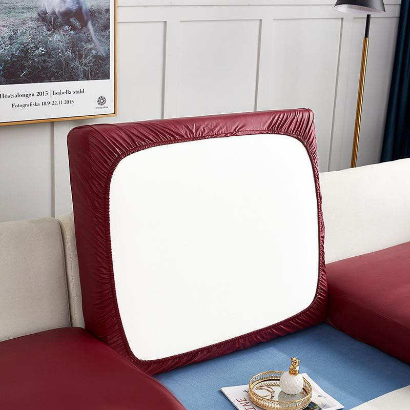 Housmife Wasserdichter Sofa-Sitzkissenbezug aus PU-Leder in Elfenbein, dehnbarer und waschbarer Schonbezug für Sofas und Stühle zum Schutz vor Kindern und Haustieren - Bild 2