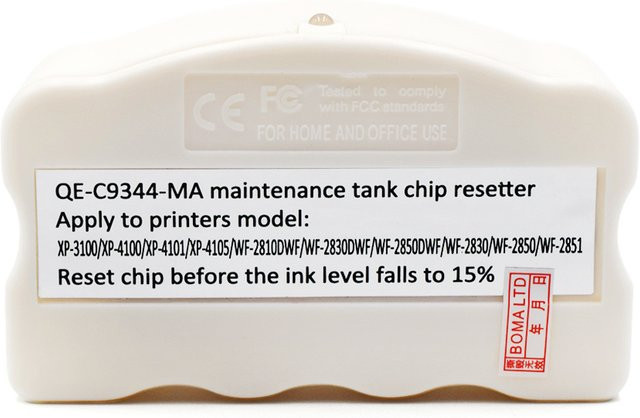 Epson C9344 Wartungsbox Chip Resetter für XP-3100 XP-4100 XP-4101 XP-4105 WF-2810DWF WF-2830DWF WF-2850WF WF-2850 WF-2851 Inkjet Drucker - Bild 1