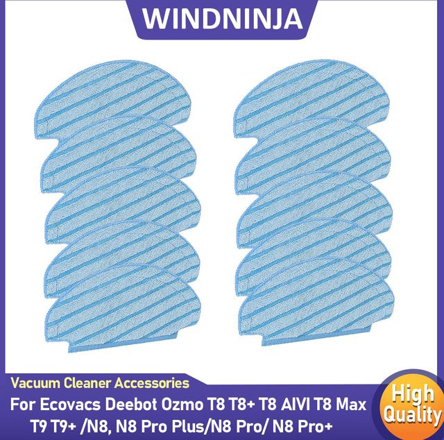 Ecovacs Mikrofaser-Wischpads in Blau für Deebot Ozmo T8 AIVI T8 Max N8 Pro Plus N8 Pro T9 Roboterstaubsauger Ersatzteile - Bild 1