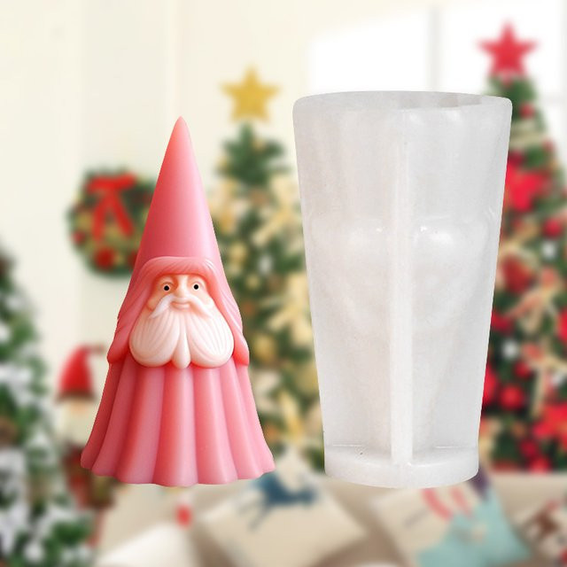 Handgemachte Weihnachtsmann Silikonform für Aroma-Therapie Kerzen zur Weihnachtsdekoration - Bild 1