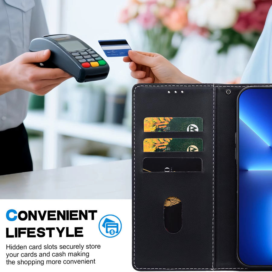 Magnetische Flip-Lederhülle für Samsung Galaxy A02s A03s A04s A05 A05s A06 A07 A12 A13 A14 A15 A16 A17 A26 A36 A37 A56 A57 - Bild 6
