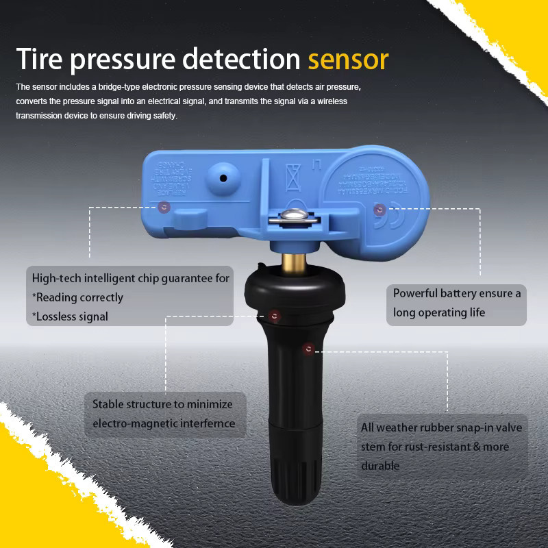 ANWAYTECH Reifendrucksensor TPMS 433MHz in Blau passend für Hummer, Opel Corsa Van, Adam und Chevrolet Cobalt, Malibu, Ersatz für 13581561 - Bild 3