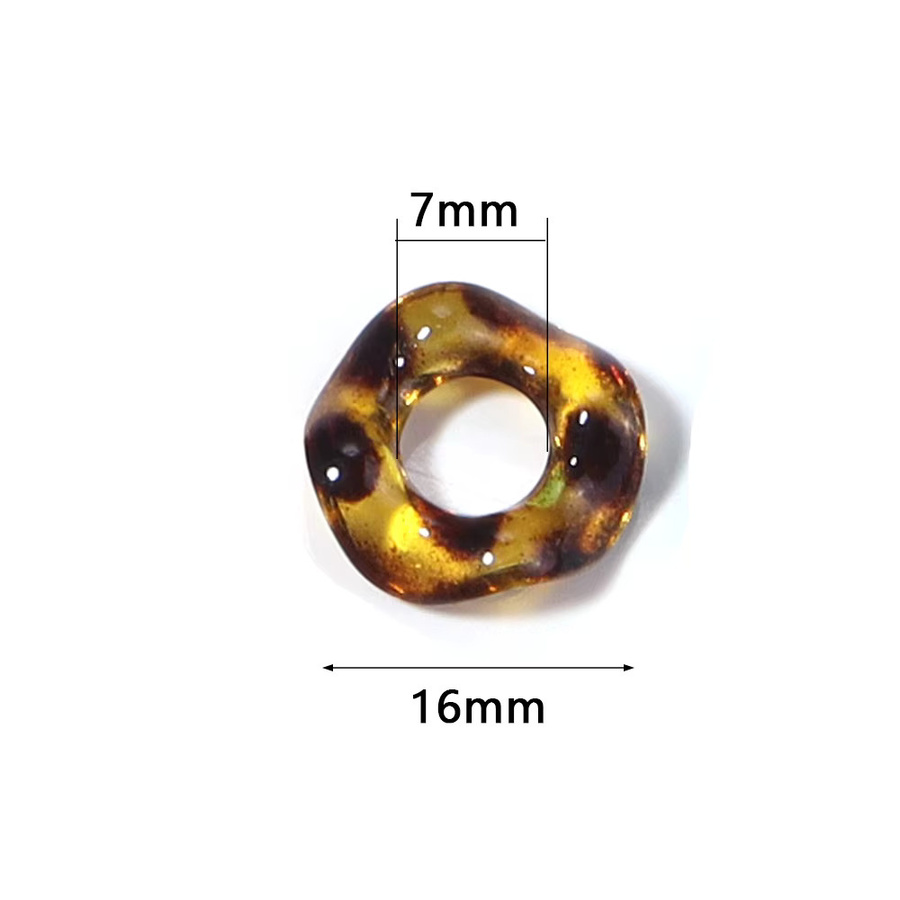 lingsai Acryl-Abstandshalterperlen, gewellte Kreisperlen, 16 mm, Bonbonfarben - Bild 2