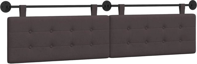 vidaXL Wandmontiertes Polsterpaneel aus Stoff in Dunkelbraun, B/H/T: 210 x 55 x 5 cm - Bild 1